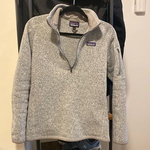 Gray Patagonia Women's Better Sweater Quarter-Zip Pullover